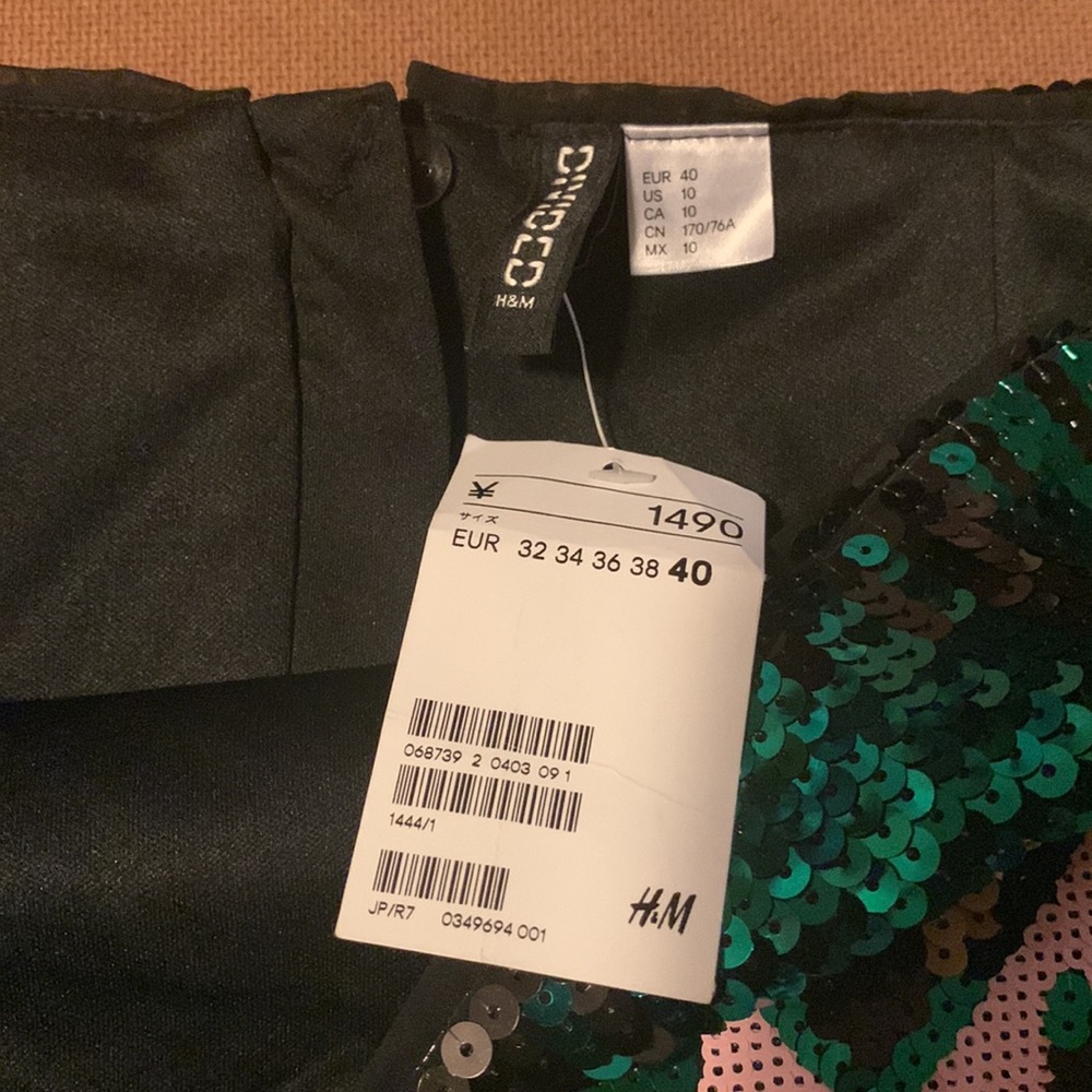 H&M Divided Sequin Aztec Pattern Skirt Size 10 - Picture 6 of 8